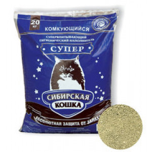 Супер комкующийся наполнитель СИБИРСКАЯ КОШКА
